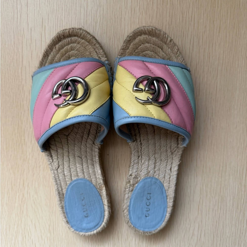 Gucci Pastel Espadrille Sandals